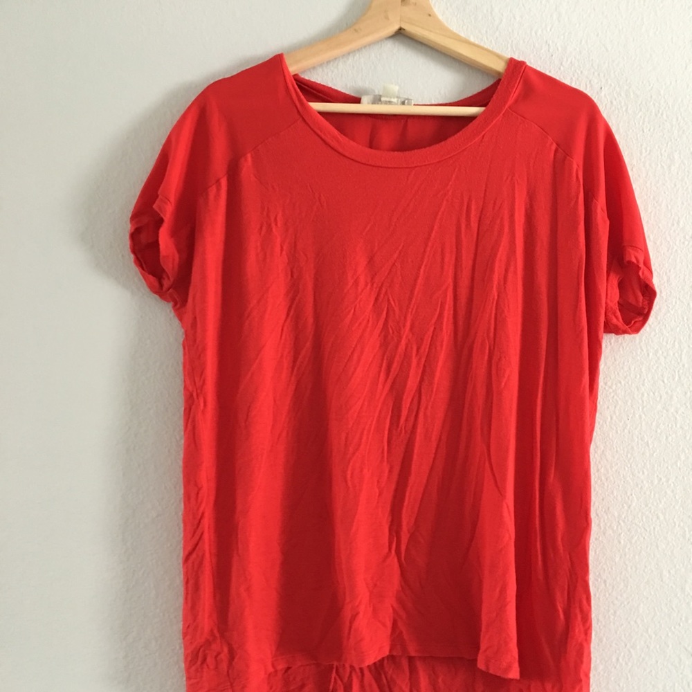 Red T-shirt blouse